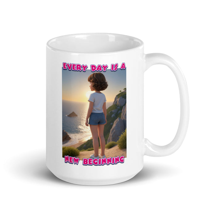 Every day is a new beginning - White Glossy Mug - 30510501