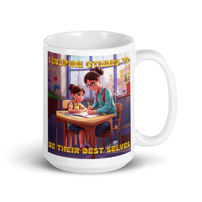 I inspire others to be their best selves - White Glossy Mug - 50510501