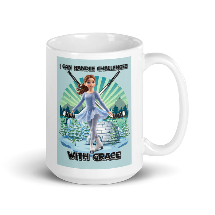 I can handle challenges with grace - White Glossy Mug - 70410501