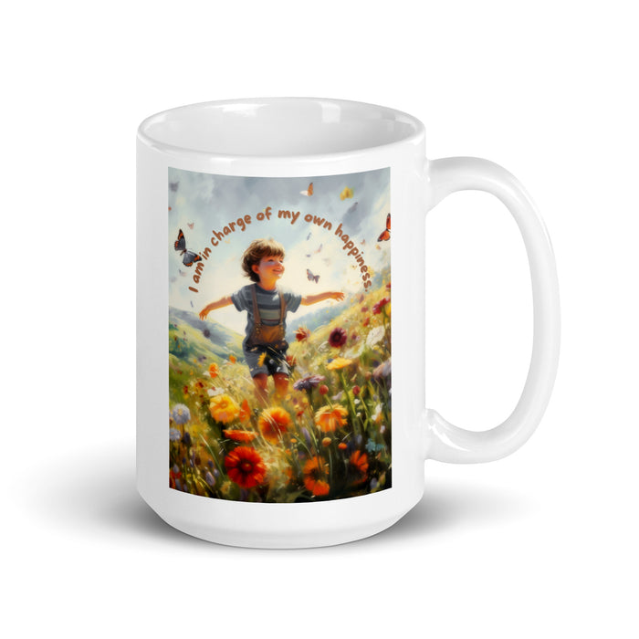 I am in charge of my own happiness 3 - White Glossy Mug - 80730501