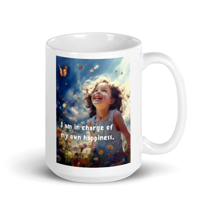 I am in charge of my own happiness - White Glossy Mug - 80710501