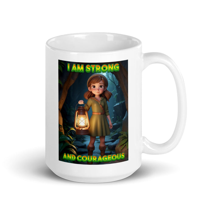 I am strong and courageous - White Glossy Mug - 80310501