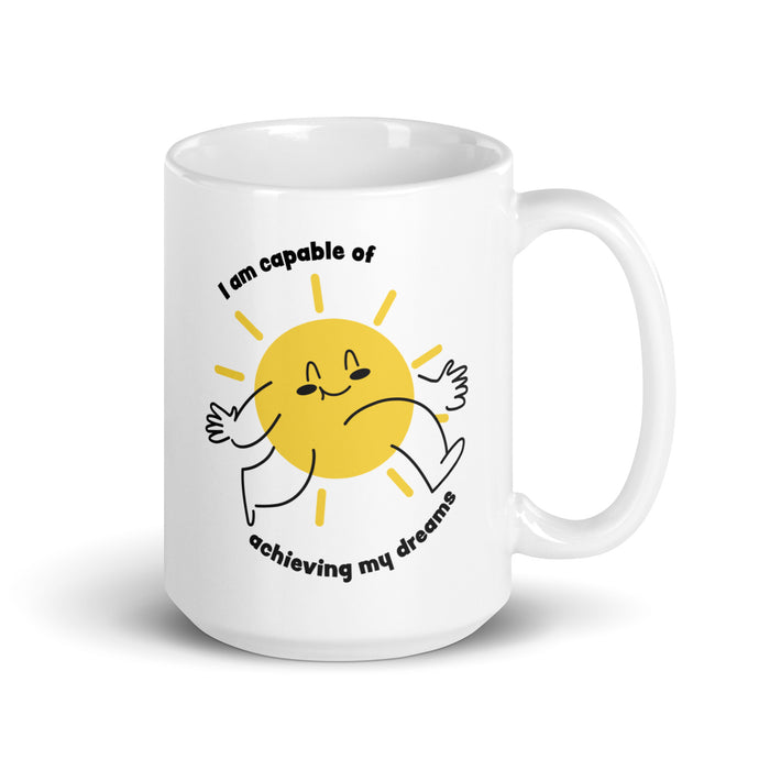 I am capable of achieving my dreams 3 - White Glossy Mug - 80130501