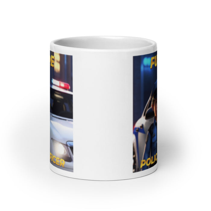 Future Police Officer - White Glossy Mug - 10210501