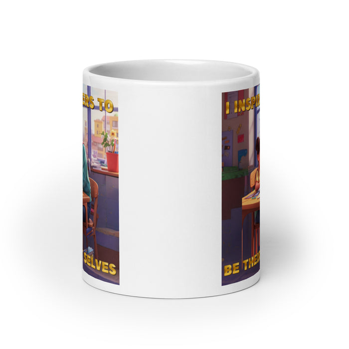 I inspire others to be their best selves - White Glossy Mug - 50510501