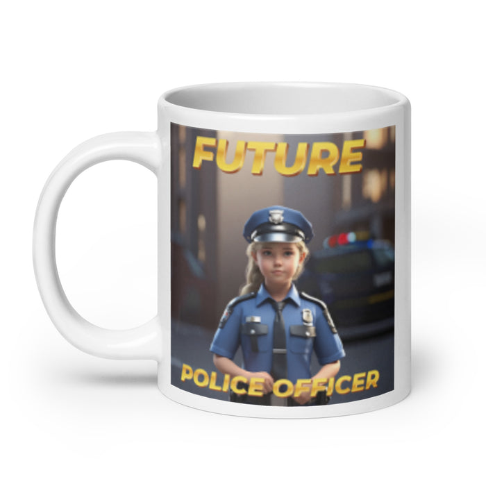 Future Police Officer 2 - White Glossy Mug - 10210501