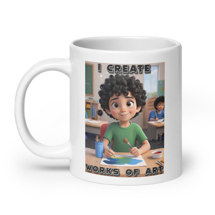 I create works of art 2 - White Glossy Mug - 20310501