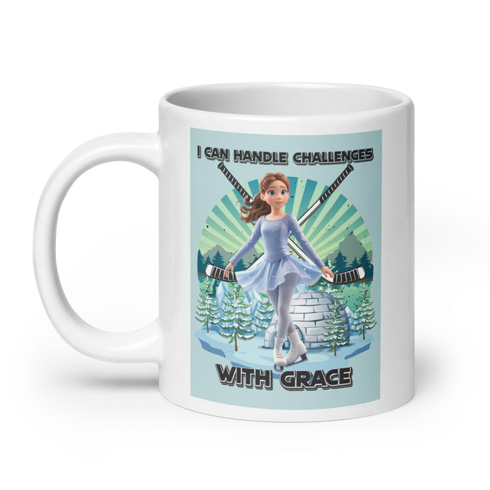 I can handle challenges with grace - White Glossy Mug - 70410501