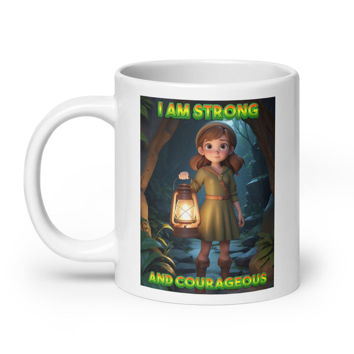 I am strong and courageous - White Glossy Mug - 80310501