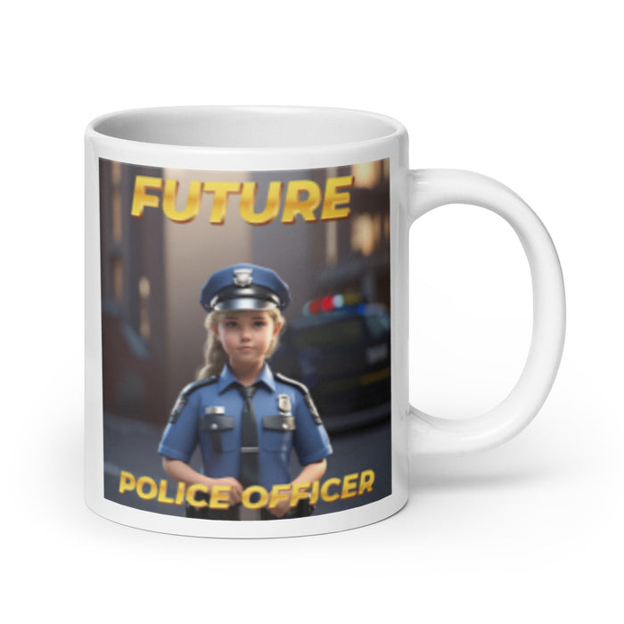 Future Police Officer 2 - White Glossy Mug - 10210501