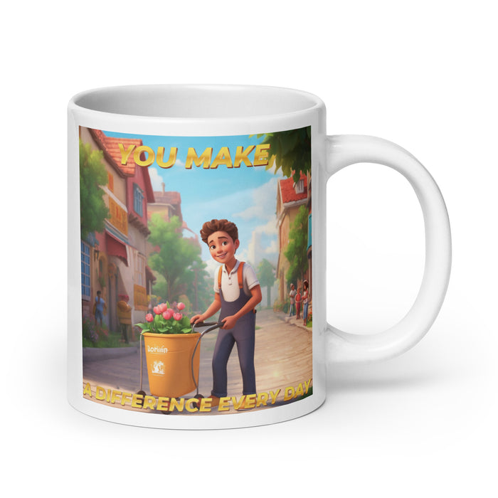 You make a difference every day - White Glossy Mug - 40610501