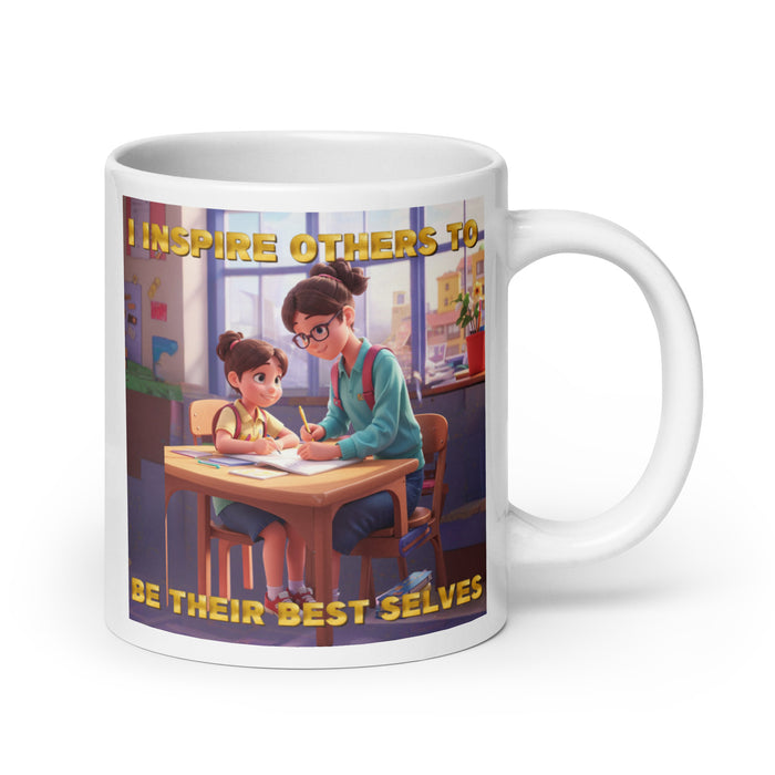 I inspire others to be their best selves - White Glossy Mug - 50510501