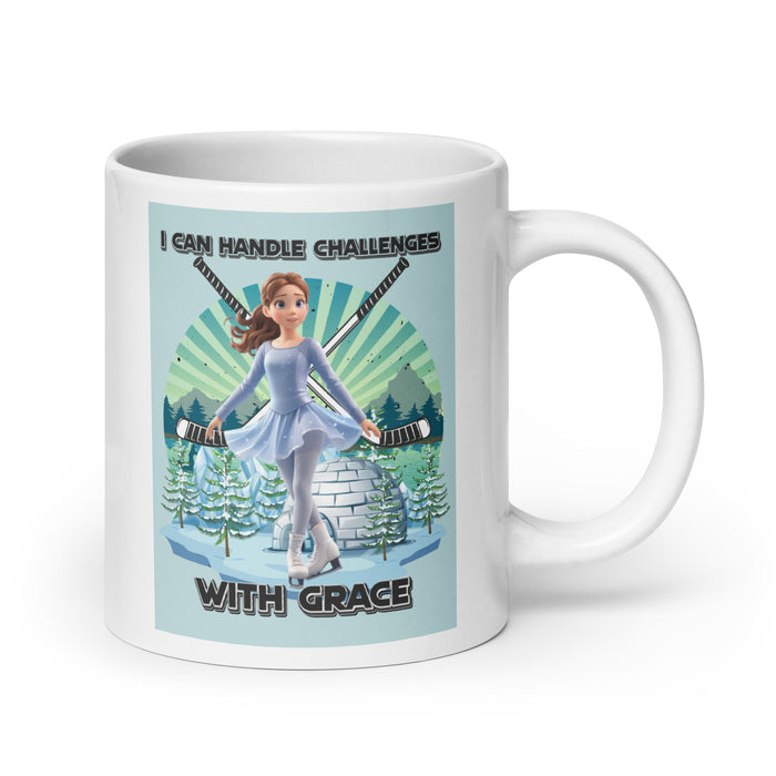 I can handle challenges with grace - White Glossy Mug - 70410501