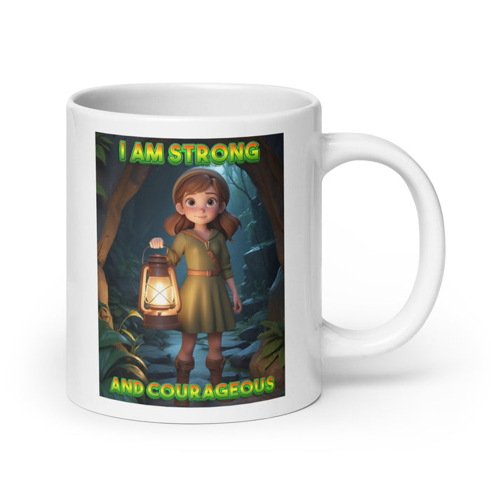 I am strong and courageous - White Glossy Mug - 80310501